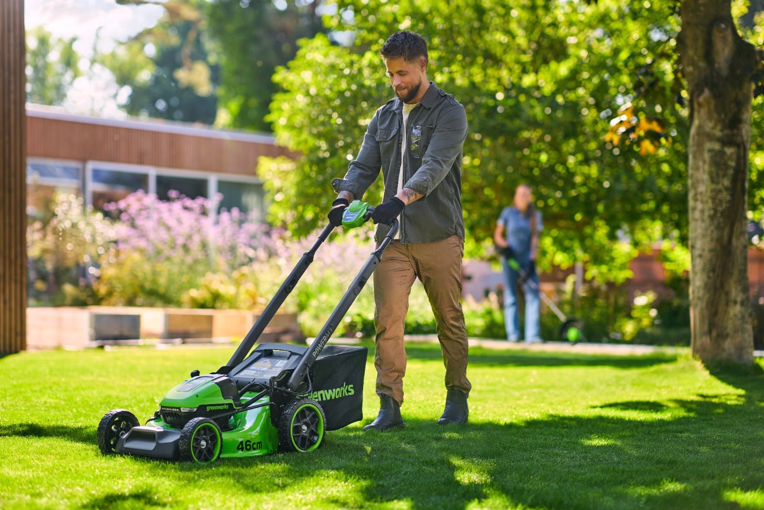 POWERALL 48V (24V x 2) Lawn Mower 46cm Self-Propelled Gen. II – 2x 4Ah Battery - Image 3