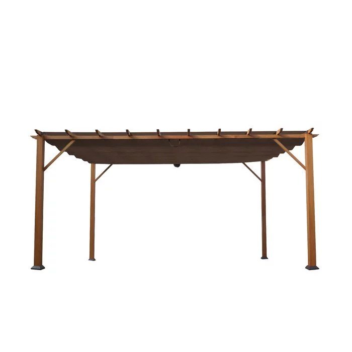 Verona 16 Ft. W x 11 Ft. D Aluminum Pergola with Canopy - Image 4