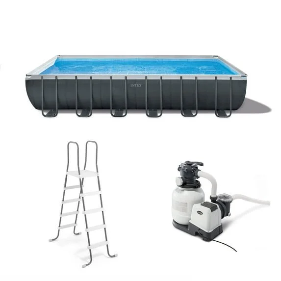 Intex 24′ x 12′ x 52″ Ultra XTR Rectangular Frame Swimming Pool Set + Pumps - Image 4