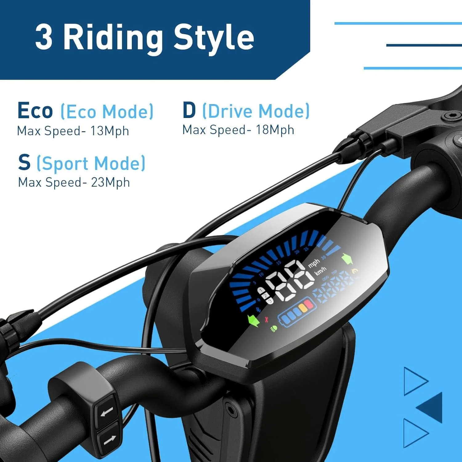 Hiboy X300 Electric Scooter, 700W Peak Motor, 12″ Pneumatic Tires, 23 Mph & 38 Miles Range, Foldings Commuter Electrics Scooter for Adults - Image 3