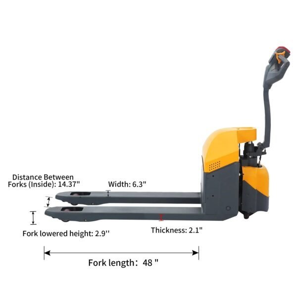 Electric Pallet Jack | 3300 lbs | 7.5″ Lift Height | Apollolift A-1029 - Image 3