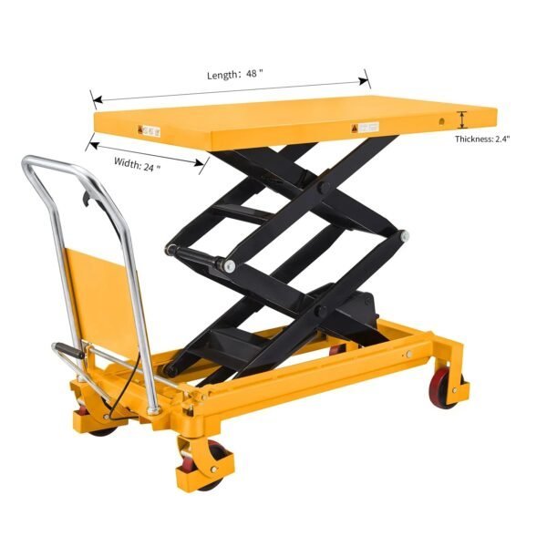 Double Scissor Lift Table | 1760 lbs Capacity | Lifting Height 59” | Apollolift A-2010 - Image 2