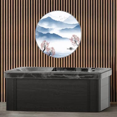 Anyi 110 Volt 1 – Person Solid Wood Rectangle Hot Tub - Image 8