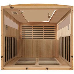 Dynamic Sauna Versailles 2-person Low EMF (Under 8MG) FAR Infrared Sauna (Canadian Hemlock) - Image 4