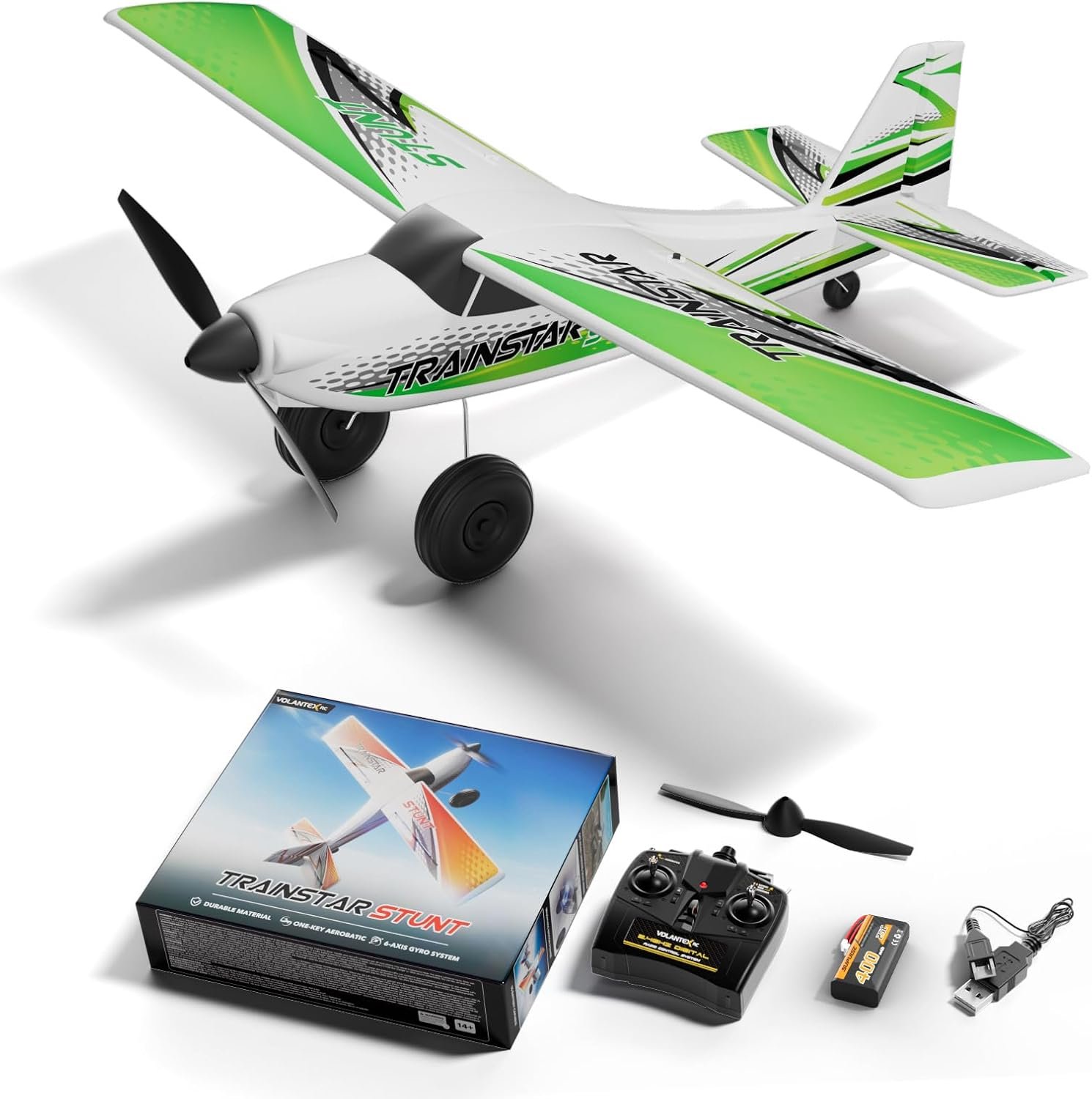 LEAMBE 4 Channel RC Plane, Ready to Fly Aerobatic Aircraft, Easy Control for Beginners, P51 Mustang RC Airplane for Adults Blue