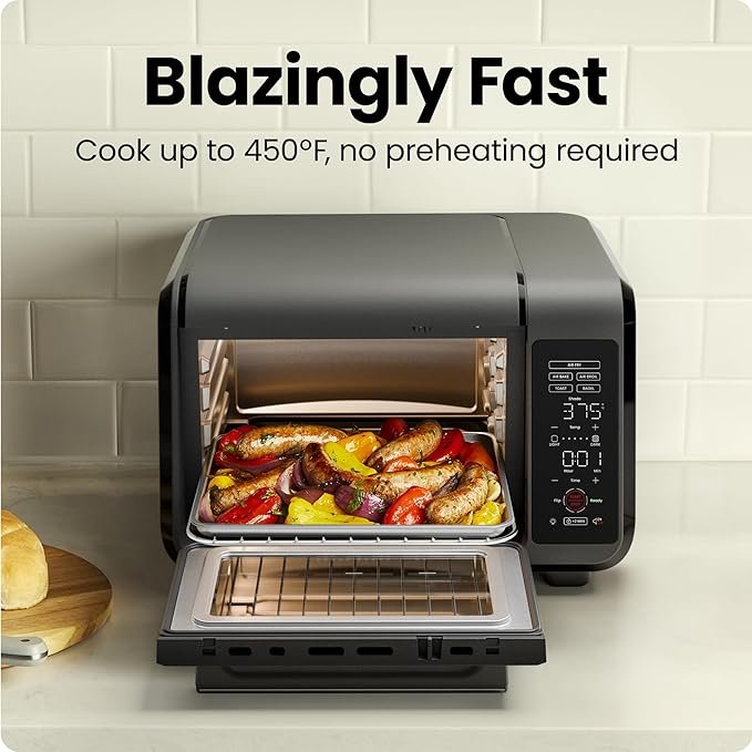 Chefman Air Fryer Toaster Oven Combo, Countertop Oven, Bake, Broil, Air Fry, Toast & Bagel Functions, 450°F Max Temperature, 4-Slice Capacity - Image 2