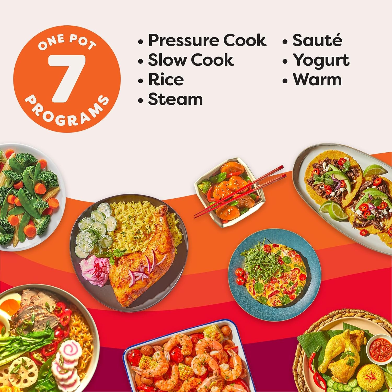 Instant Pot Duo 7-in-1 Electric Pressure Cooker, Slow Cooker, Rice Cooker, Steamer, Sauté, Yogurt Maker, Warmer and Sterilizer, Includes App with Over 800 Recipes, Stainless Steel - Image 3