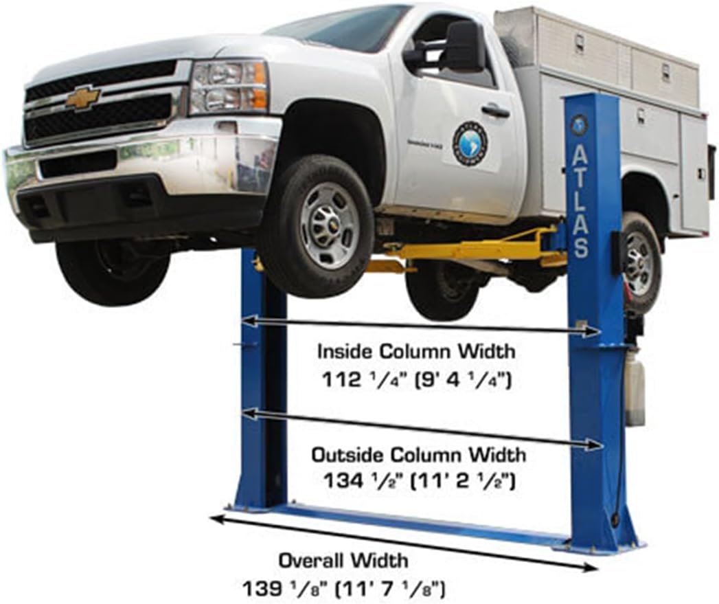 Atlas Automotive Equipment Atlas Equipment BP10000X Commercial Grade Baseplate 10 000 Lb. Capacity 2-Post Lift - Image 6