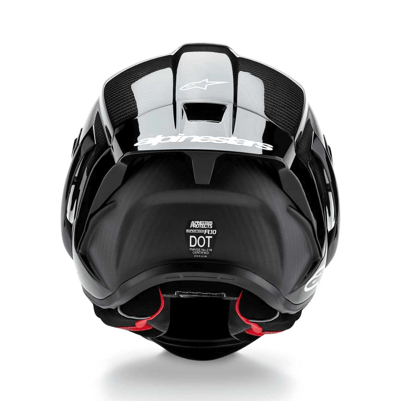 Alpinestars Supertech R10 Element ECE 06 / FIM Full Face Helmet Gloss Black / Carbon / Silver - Image 2