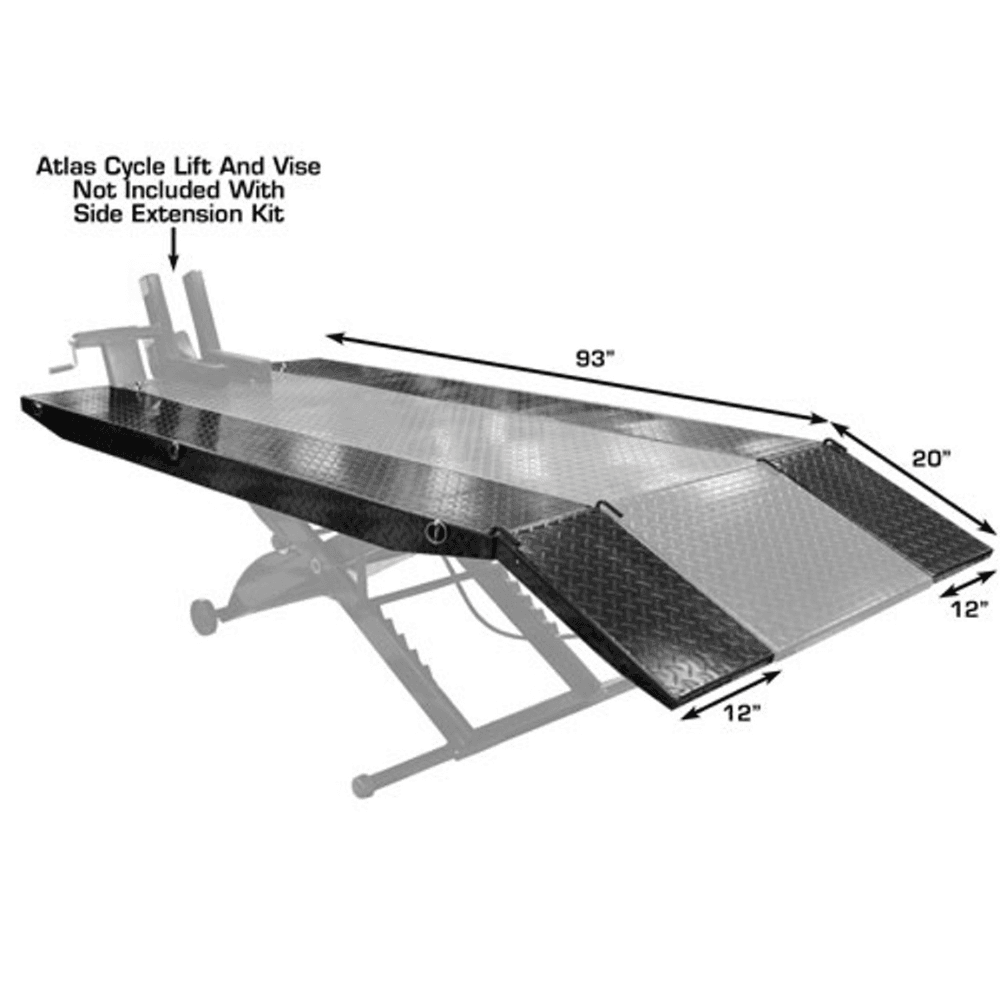 Atlas Motorcycle Lift W Side Extension Kit - Image 2