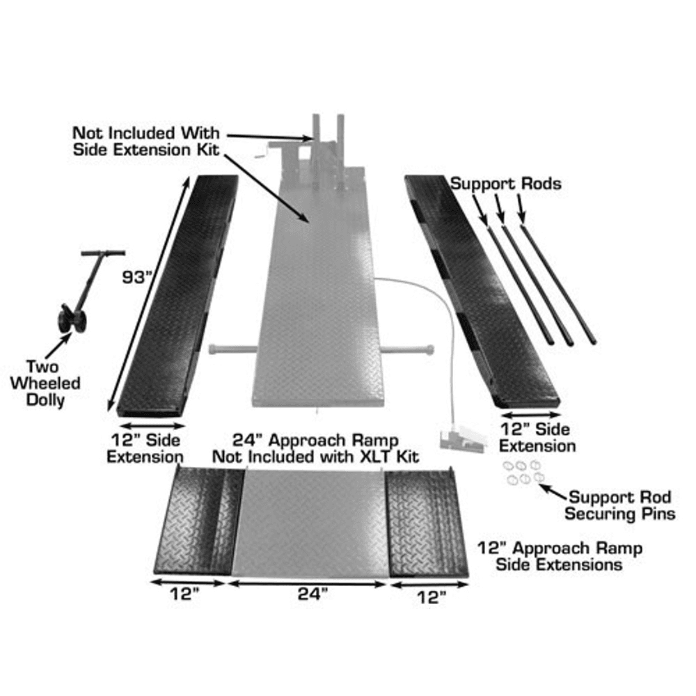 Atlas Motorcycle Lift W Side Extension Kit - Image 4