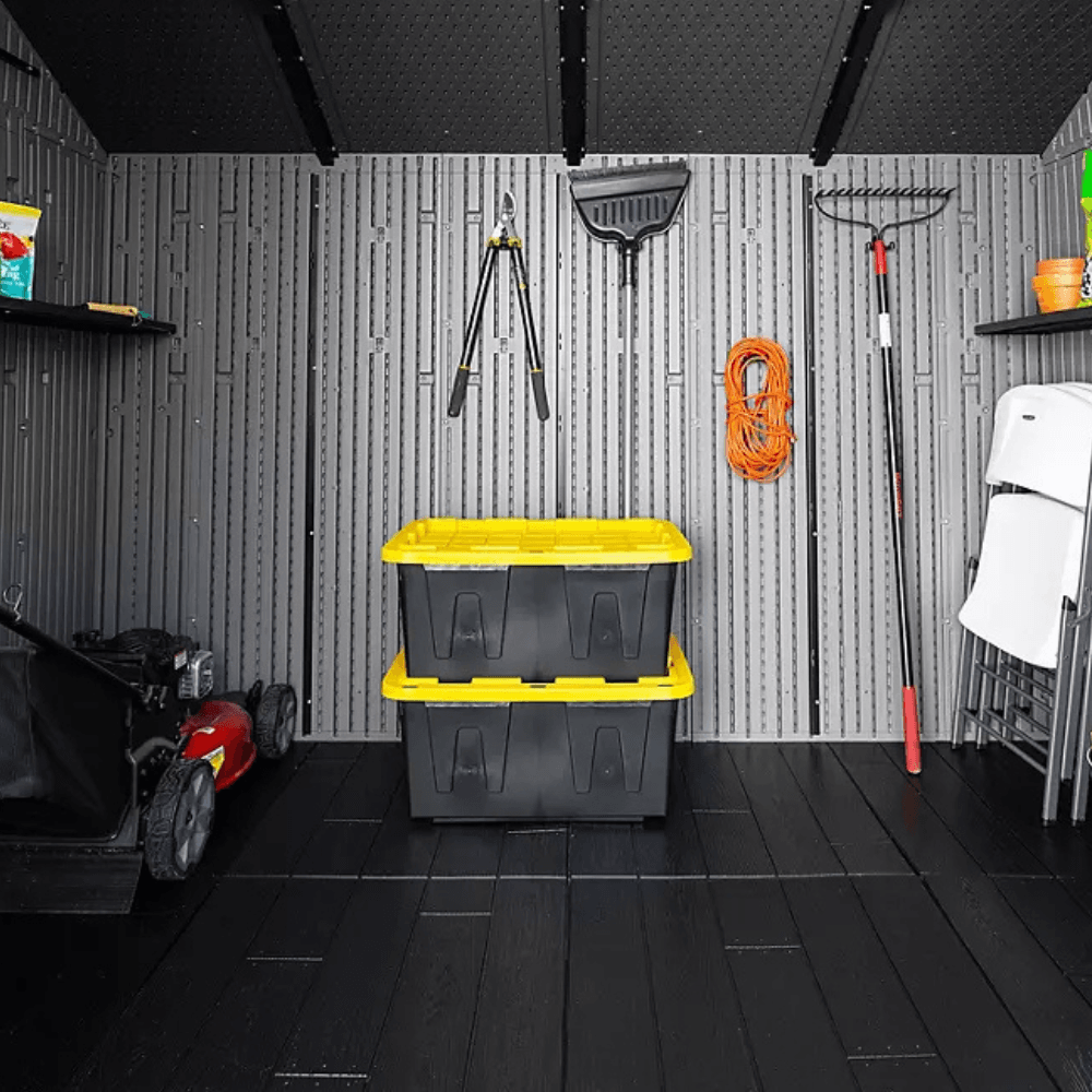Lifetime 10′ x 8′ Outdoor Storage Shed, Gray - Image 6