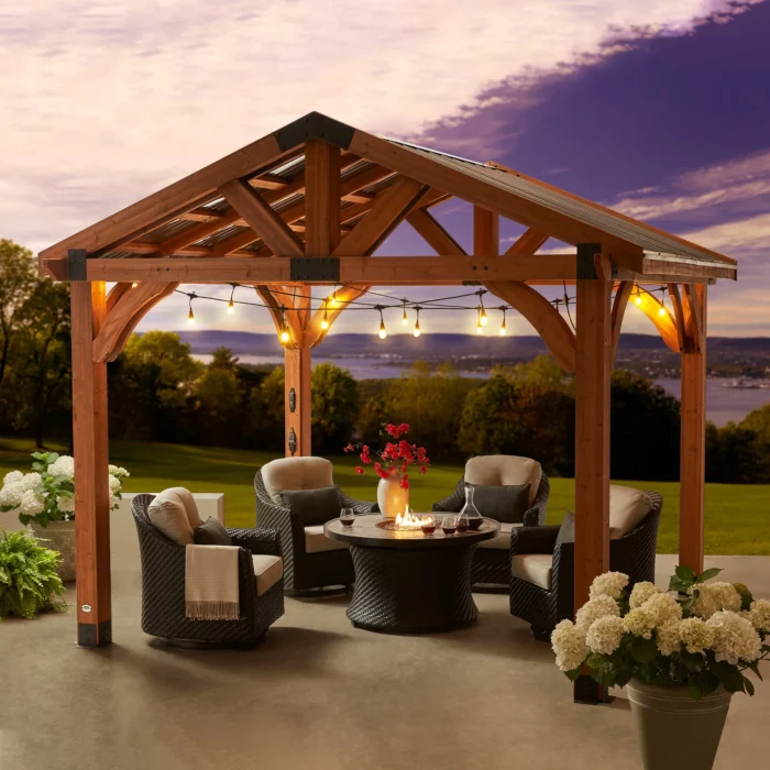 Backyard Discovery Brookdale 12 x 10 All Cedar Wooden Gazebo - Image 2
