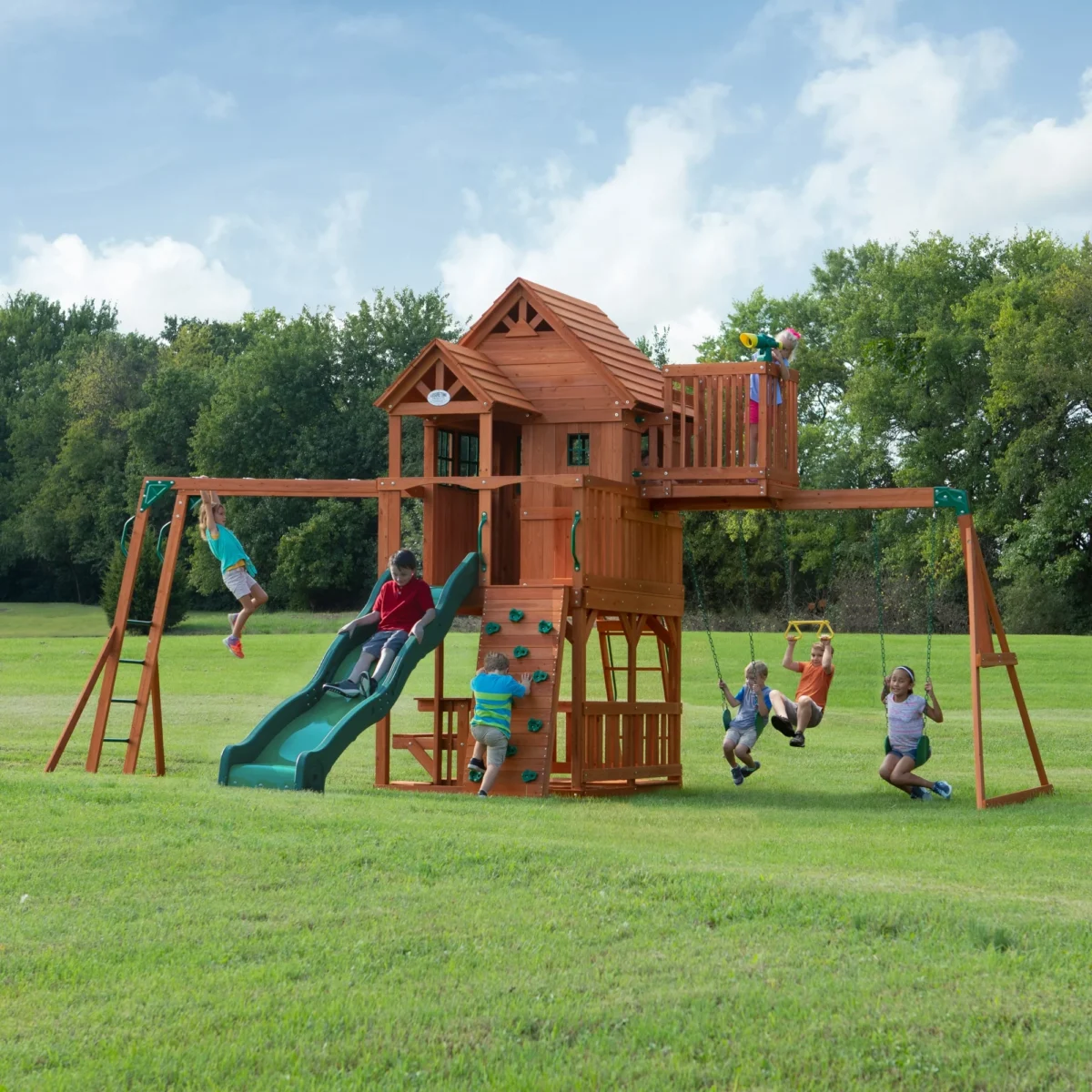 Backyard Discovery Skyfort II Swing Set - Image 2
