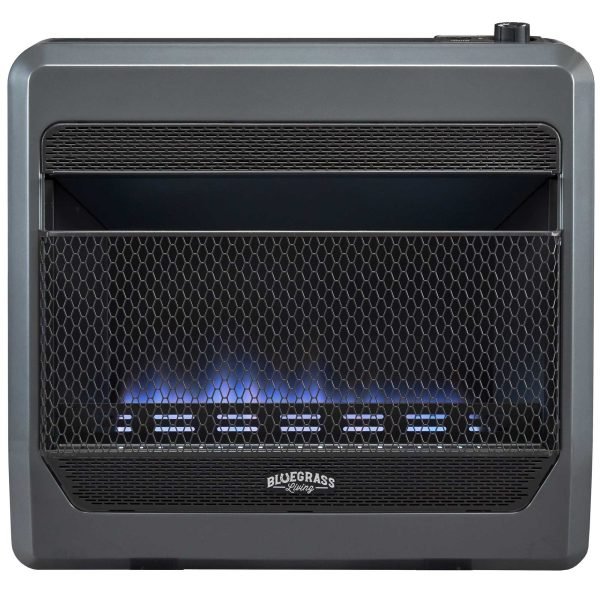 Bluegrass Living Natural Gas Vent Free Blue Flame Gas Space Heater With Blower and Base Feet – 30,000 BTU, T-Stat Control – Model# B30TNB-BB - Image 3