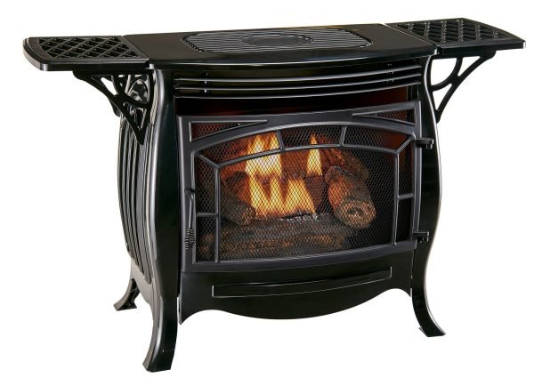 Duluth Forge Dual Fuel Ventless Gas Stove – 26,000 BTU, Remote Control, Gloss Black Finish – Model# FDSR25-GF - Image 2