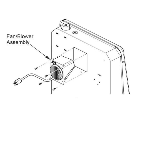 Fan Blower for MU Style Mini Hearth Gas Space Heaters – Black Finish – Model# 20UB100B-01 - Image 2