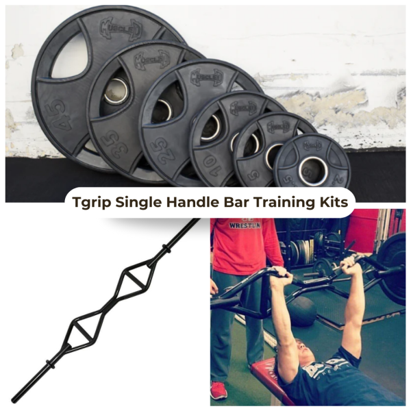 TGrip Pro Series Single Handle Bar with Solid Olympic Sleeves Training Kits – Multi Grip – Functional Training – Football – Swiss – Neutral - Image 5