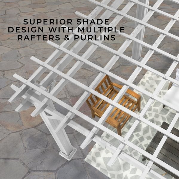 14×12 Hawthorne Traditional Steel Pergola With Sail Shade Soft Canopy - Image 11