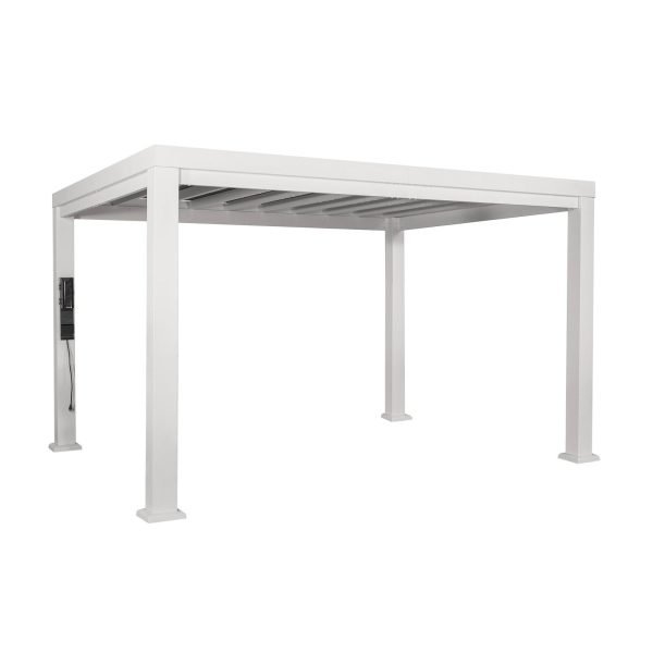 14×10 Windham Modern Steel Pergola With Sail Shade Soft Canopy - Image 2