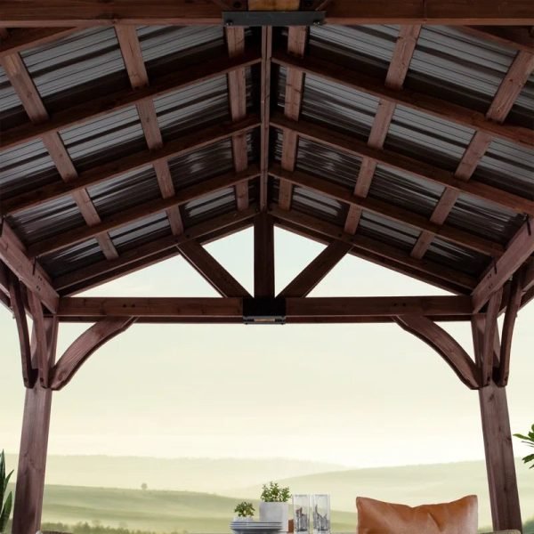 Arlington 12′ X 12′ Solid Wood Patio Gazebo - Image 10