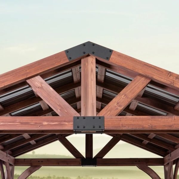 Arlington 12′ X 12′ Solid Wood Patio Gazebo - Image 13