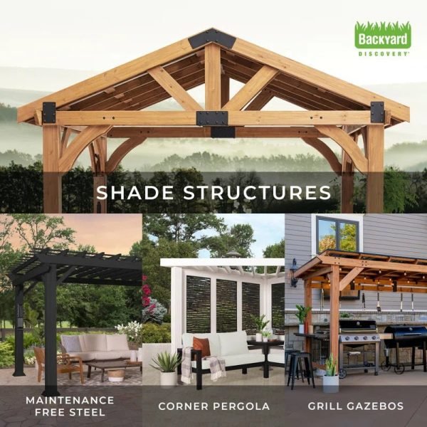 Arlington 12′ X 12′ Solid Wood Patio Gazebo - Image 3