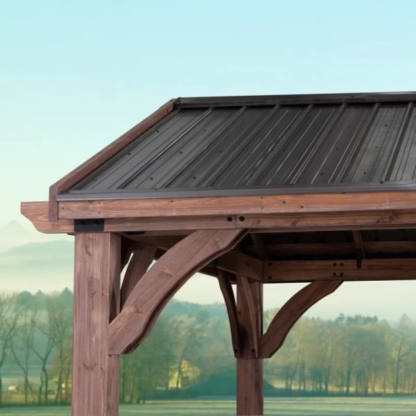 Arlington 12′ X 12′ Solid Wood Patio Gazebo - Image 9