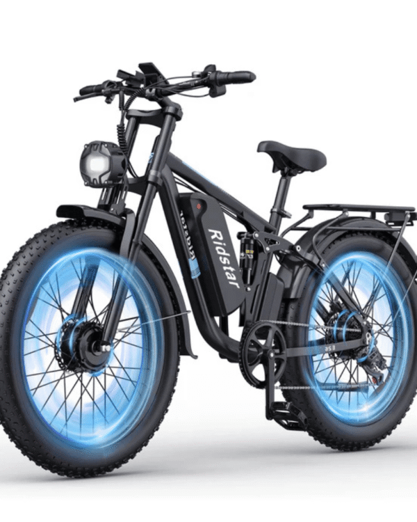 Ridstar E26 PRO Electric Bike 48V 23Ah Battery 1000W*2 Dual Motors 26*4.0inches Tires 50-75KM Max Mileage 15