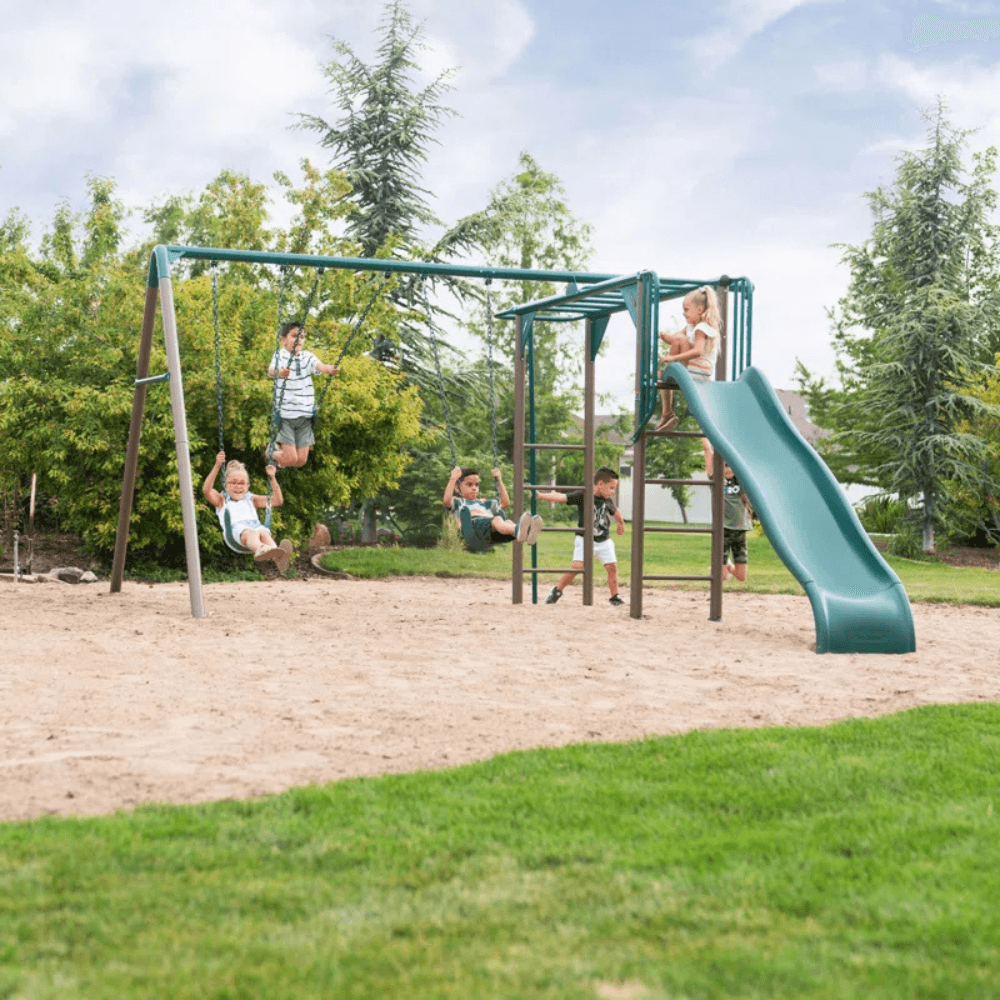 Lifetime Powder Coated Steel Swing Set with 4 Swing(s) , 1 Slide(s) - Image 9