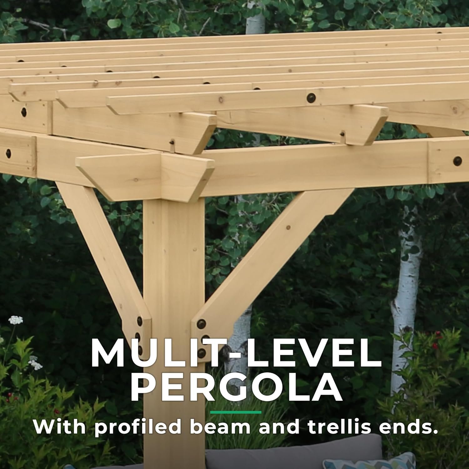 Yardistry 10 x 22 Meridian Pergola - Image 5