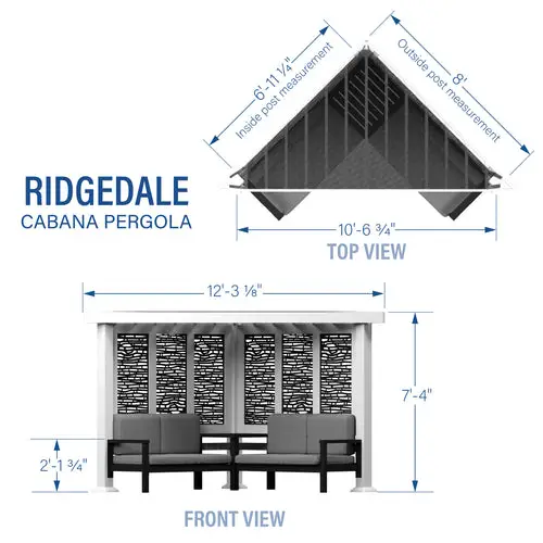 Backyard Discovery Ridgedale Traditional Pergola with Built-in Conversation Seating - Image 3