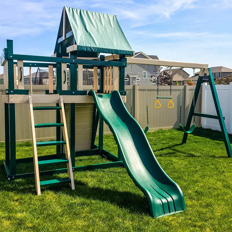 Congo Monkey Playsystem Adventurer Wooden Swing Set - Image 2