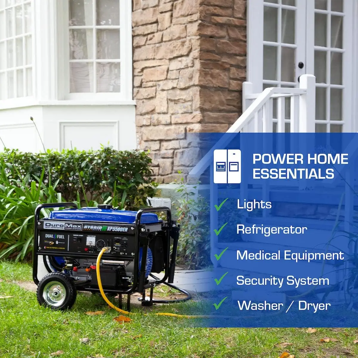 DuroMax XP5500EH 5,500 Watt Portable Dual Fuel Generator - Image 3