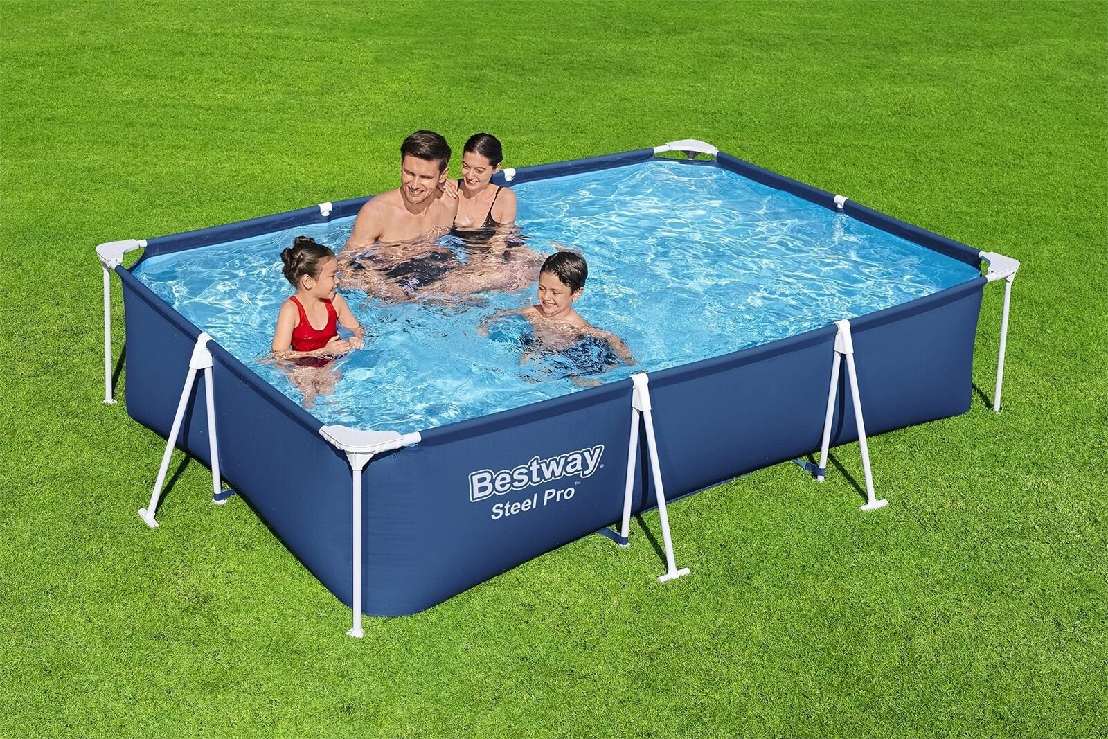 Bestway Steel Pro 118 Inch x 79 Inch x 26 Inch Rectangular Metal Frame - Image 5