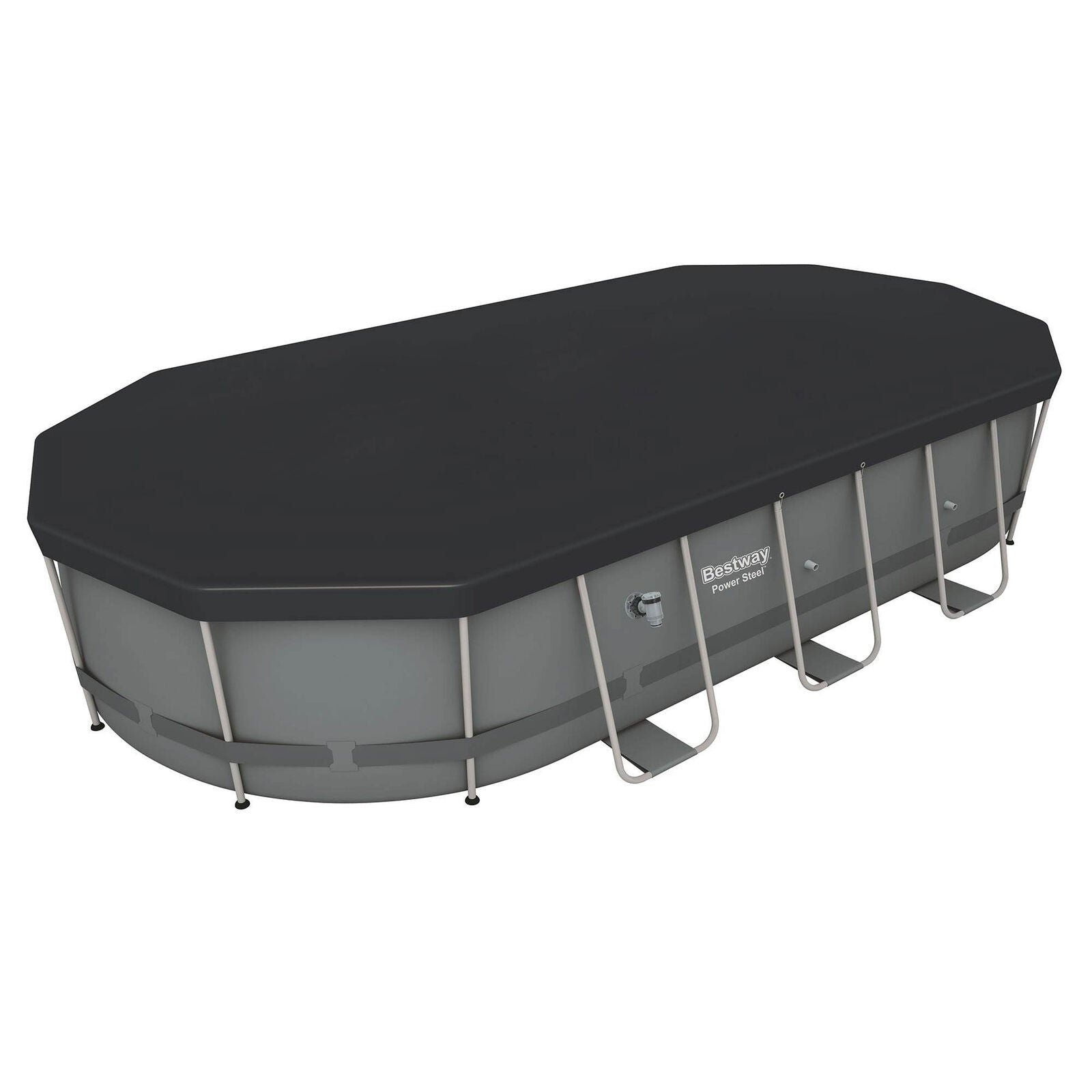 Bestway Power Steel 18′ x 9′ x 48″ Oval Above Ground Outdoor Swimming Pool Set - Image 5