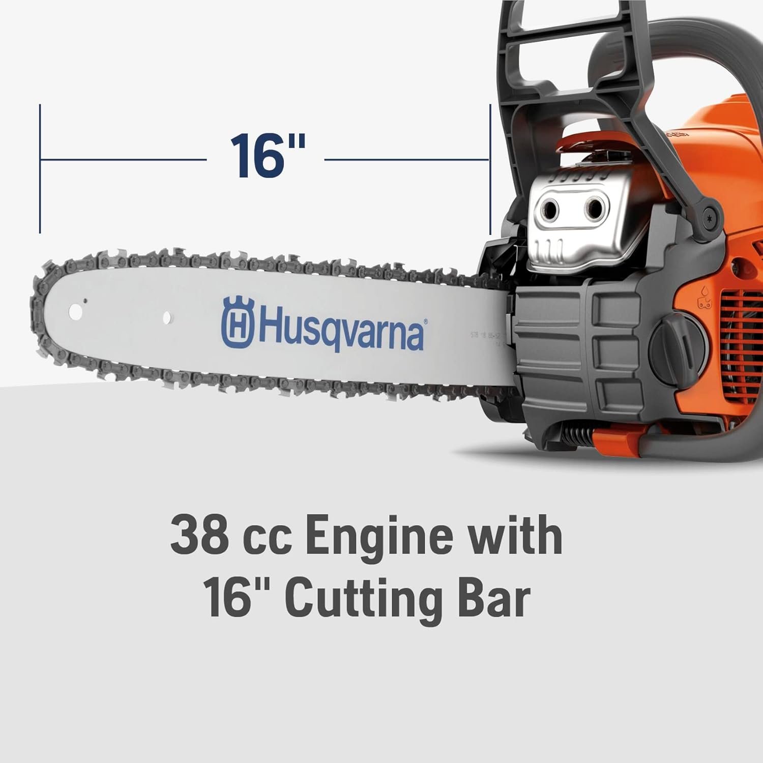 Husqvarna 130 Gas Powered Chainsaw, 38-cc 2-HP, 2-Cycle X-Torq Engine, 16 Inch Chainsaw with Automatic Oiler, For Wood Cutting and Tree Pruning - Image 5