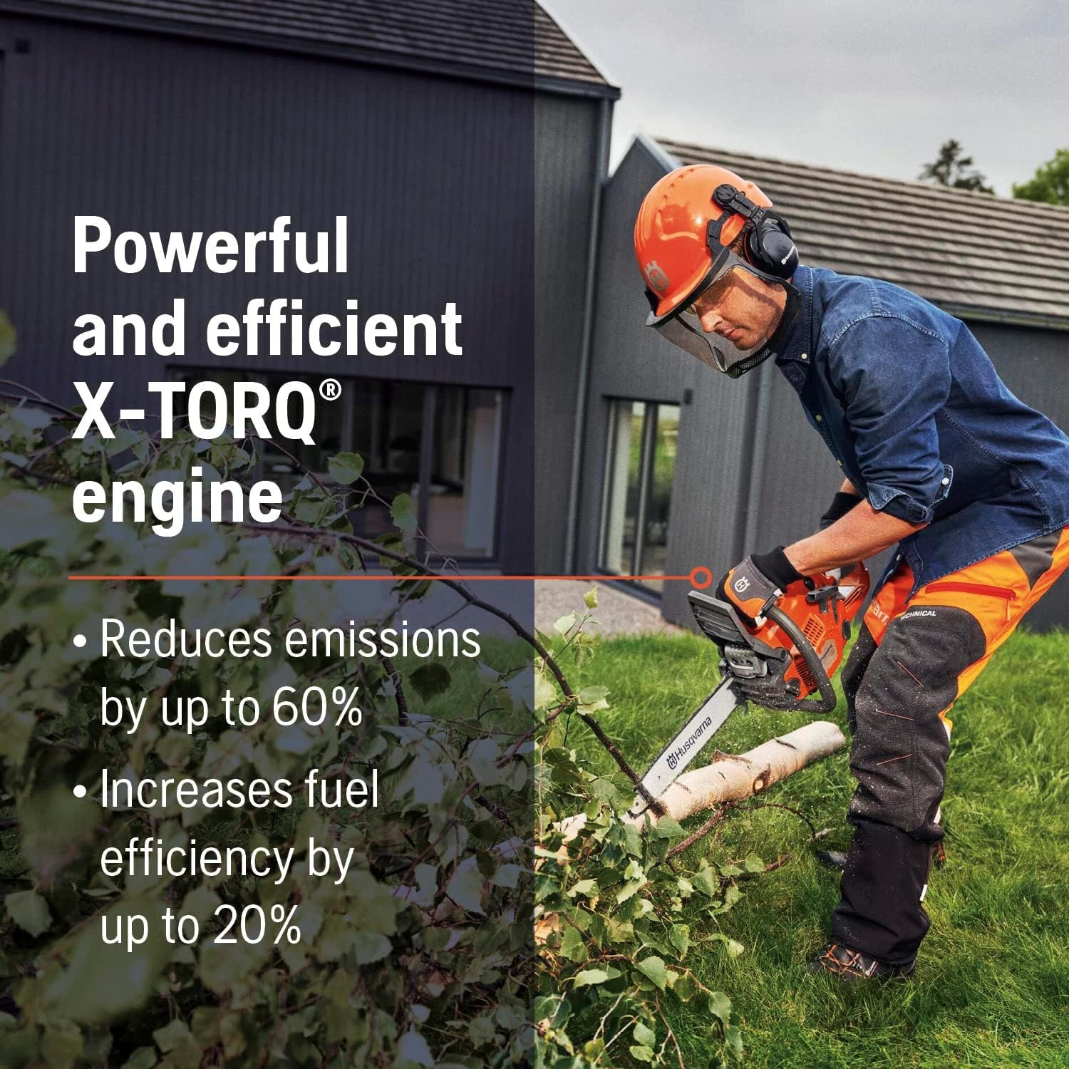 Husqvarna 130 Gas Powered Chainsaw, 38-cc 2-HP, 2-Cycle X-Torq Engine, 16 Inch Chainsaw with Automatic Oiler, For Wood Cutting and Tree Pruning - Image 4