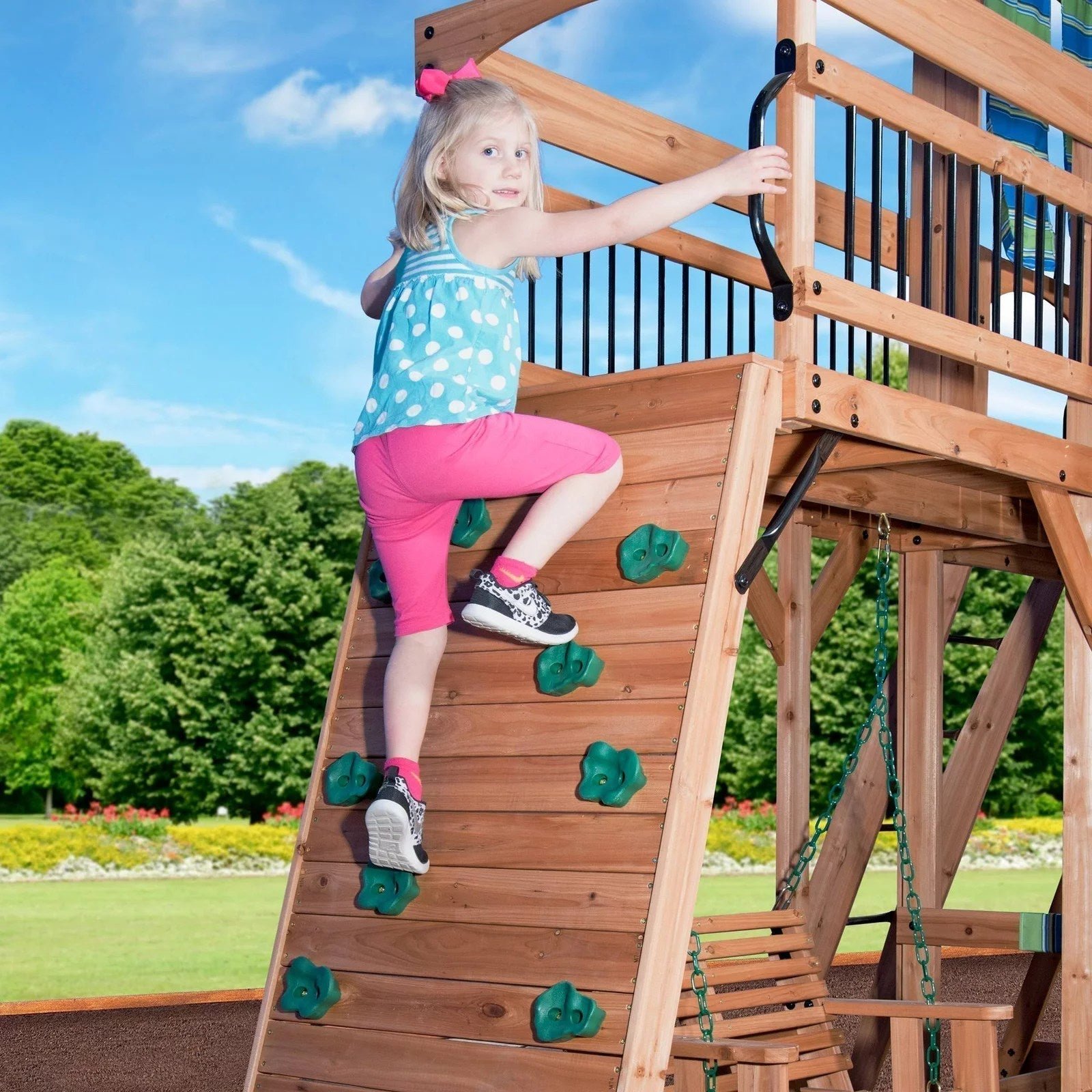 Backyard Discovery Caribbean Cedar Swing Set - Image 9