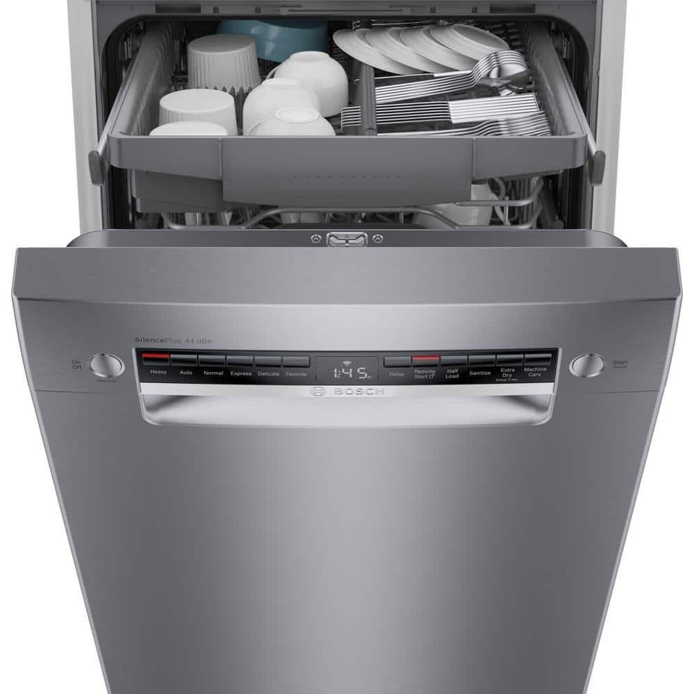 Bosch 800 Series 18 in. ADA Compact Front Control Dishwasher in Stainless Steel with Stainless Steel Tub and 3rd Rack, 44dBA - Image 4