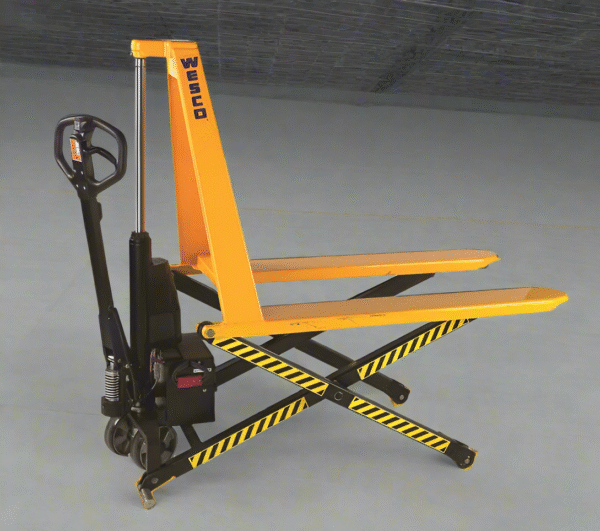 Wesco Manual‑Powered Pallet Jack – Backrest Guards & Wheel Chock (Model 272461‑1) - Image 2