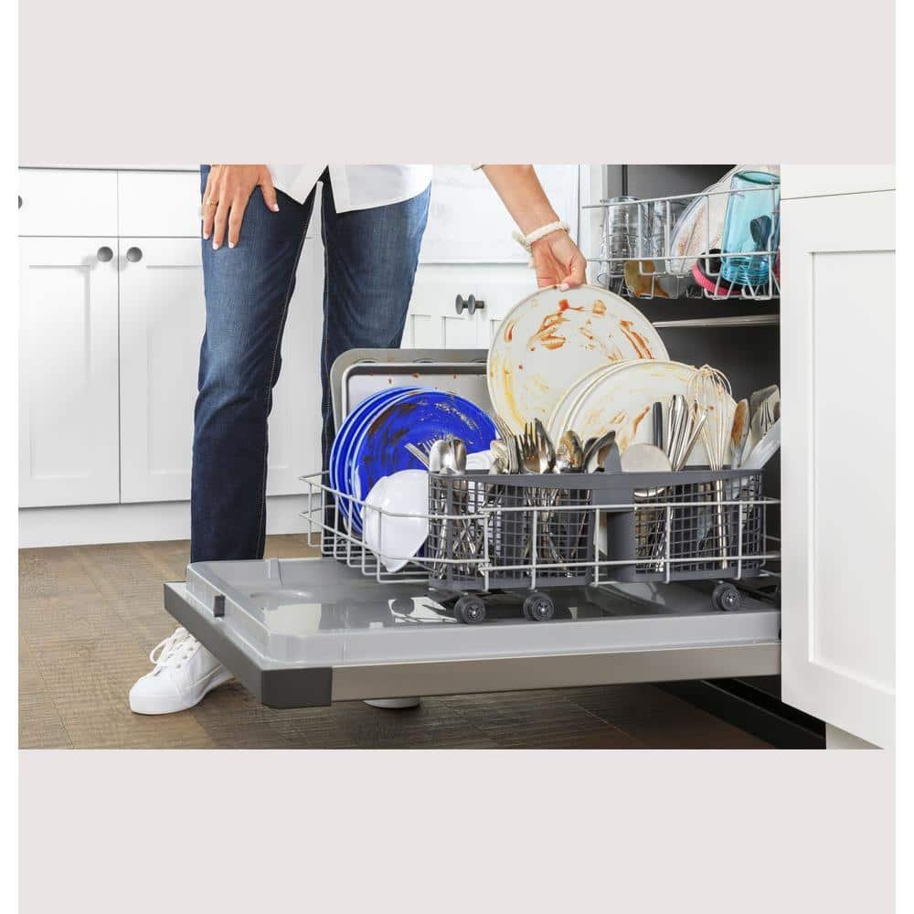 GE 24 in. White Front Control Built-In Tall Tub Dishwasher with 60dBA, ENERGY STAR - Image 8