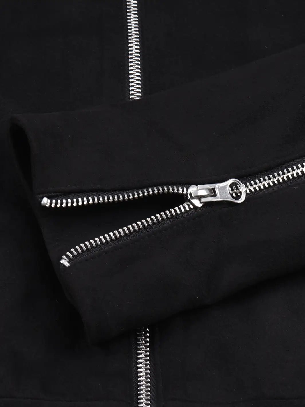 Women's Black Faux Suede Harrington Jacket - Image 5