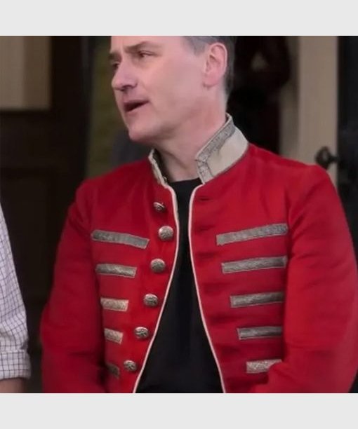 A Castle for Christmas 2021 Lee Ross Red Jacket