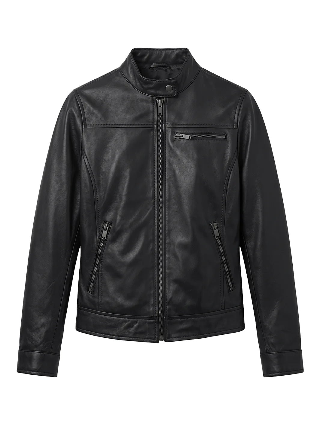Bickford Women's Black Real Leather Biker Style Jacket - Image 4