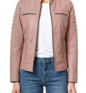Austin-Womens-Pink-Cafe-Racer-Style-Leather-Jacket