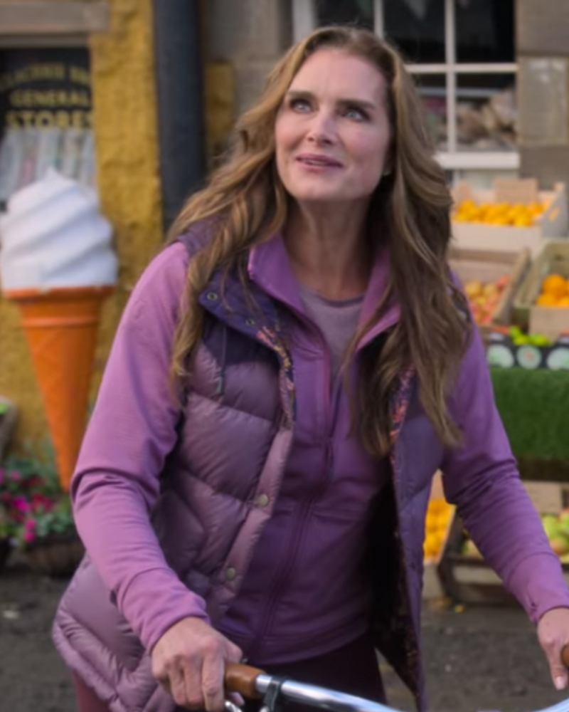 A Castle for Christmas 2021 Brooke Shields Purple Vest