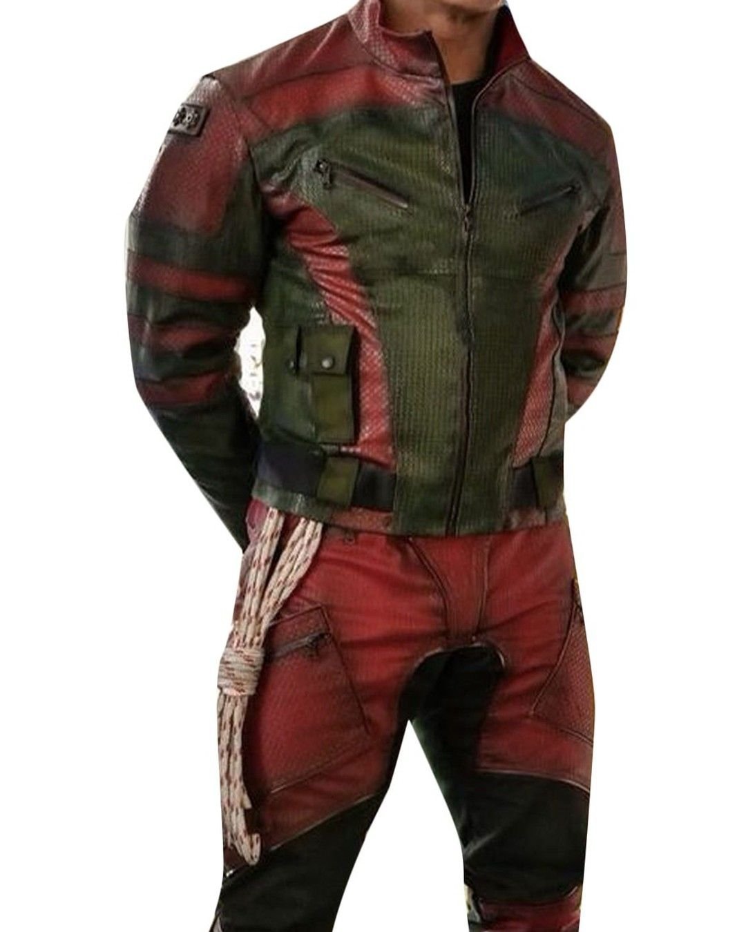 Dwayne Johnson Red Leather Jacket - Image 4