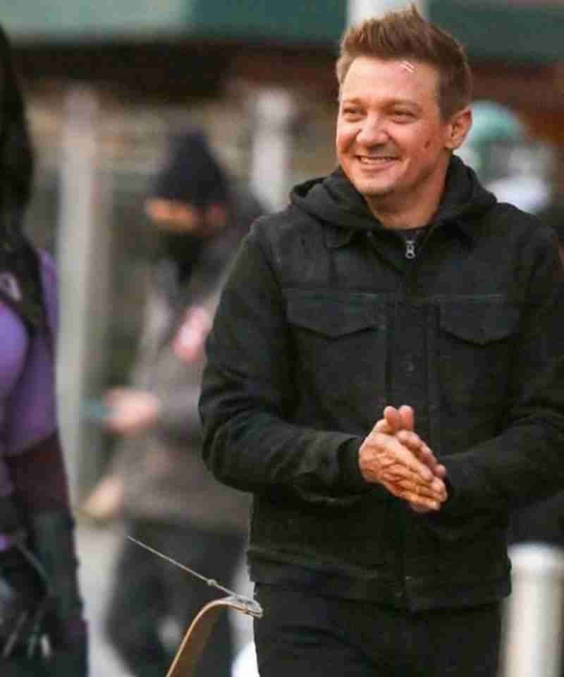 Hawkeye Jeremy Renner Black Cotton Jacket