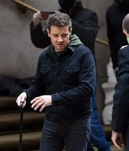 Hawkeye Jeremy Renner Black Cotton Jacket - Image 2